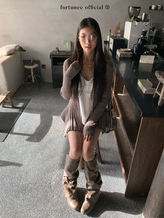 irregular cardigan coat