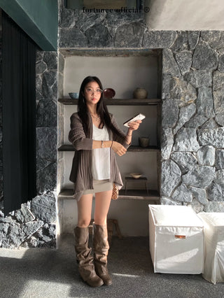 irregular cardigan coat