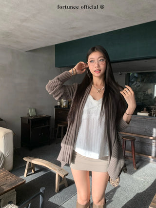 irregular cardigan coat