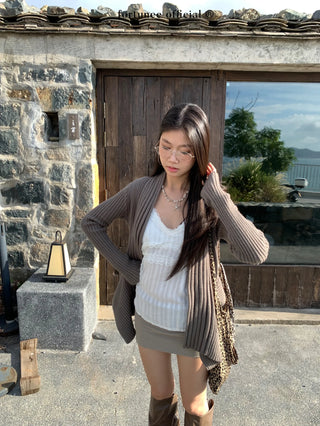 irregular cardigan coat