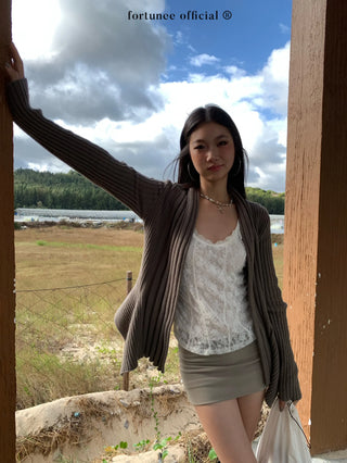 irregular cardigan coat