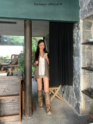 irregular cardigan coat