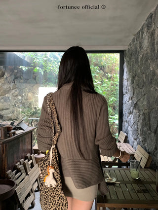 irregular cardigan coat