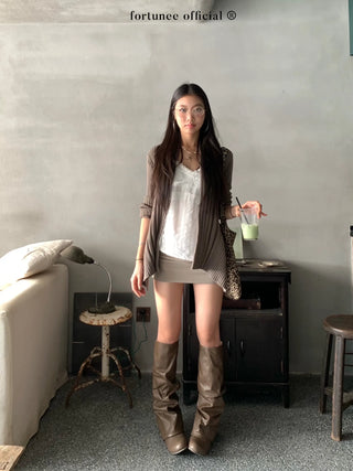 irregular cardigan coat