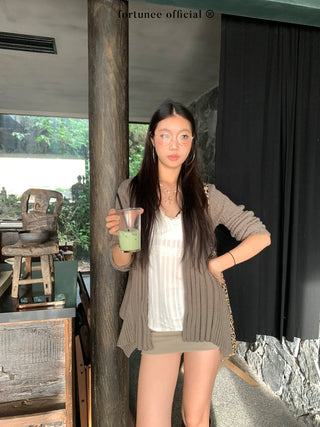 irregular cardigan coat