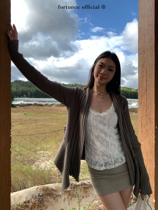 irregular cardigan coat