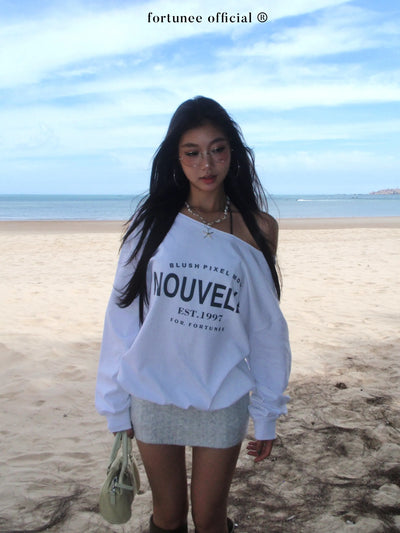 letter print hoodie