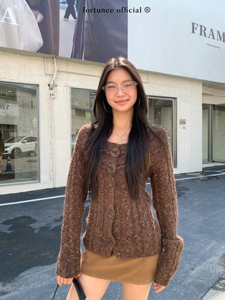 off-shoulder cardigan