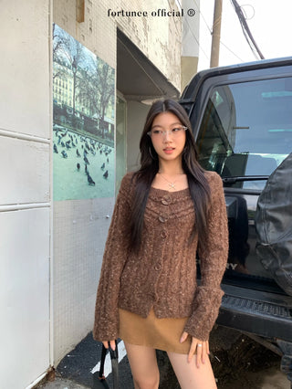 off-shoulder cardigan