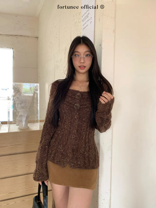 off-shoulder cardigan