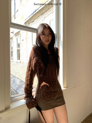 off-shoulder cardigan