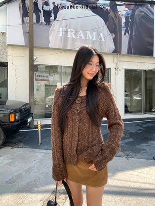 off-shoulder cardigan