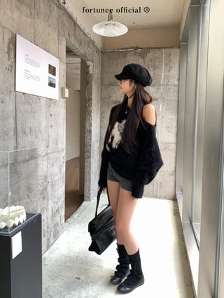 cat jacquard sweater