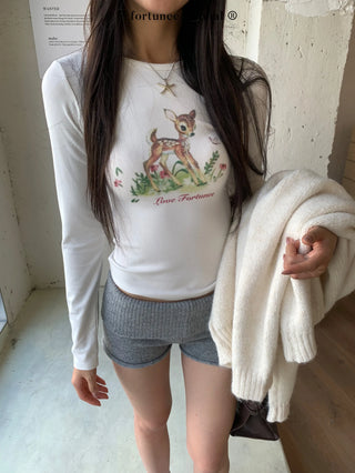 deer print tee