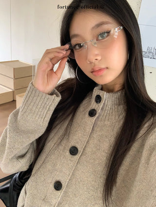 turtleneck cardigan coat