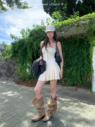 lace suspender dress