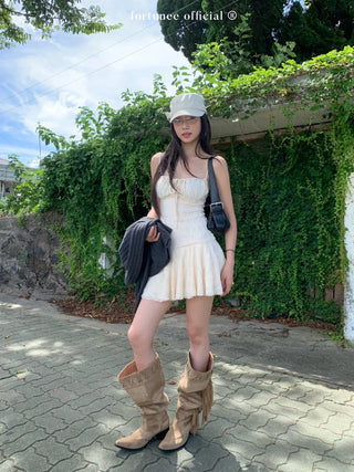 lace suspender dress