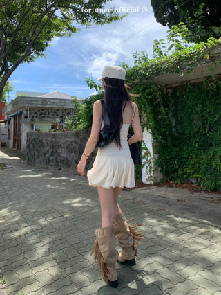 lace suspender dress