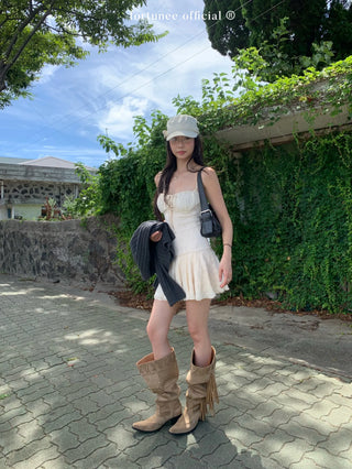 lace suspender dress