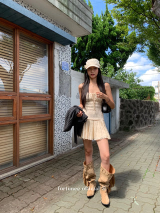 lace suspender dress