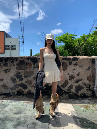 lace suspender dress