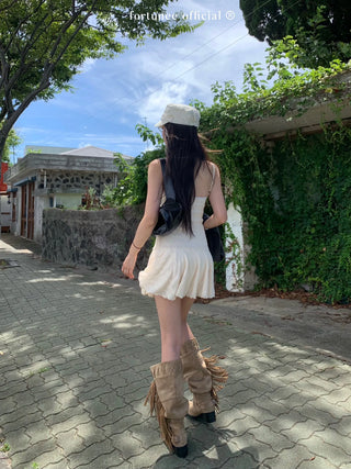 lace suspender dress