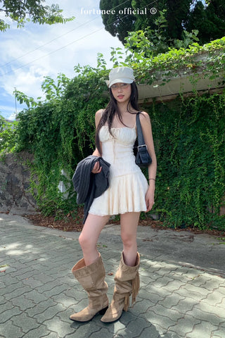 lace suspender dress