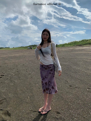 velvet fishtail skirt