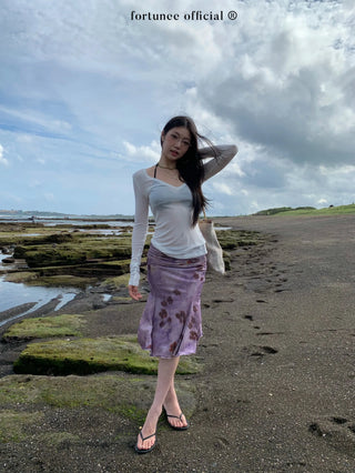 velvet fishtail skirt