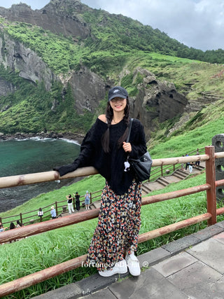 vintage floral skirt