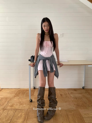 striped spaghetti dress