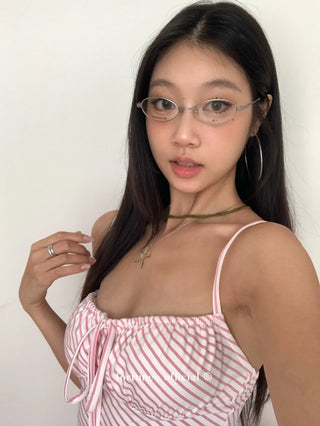 striped spaghetti dress