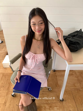 striped spaghetti dress