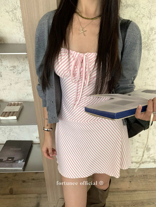 striped spaghetti dress