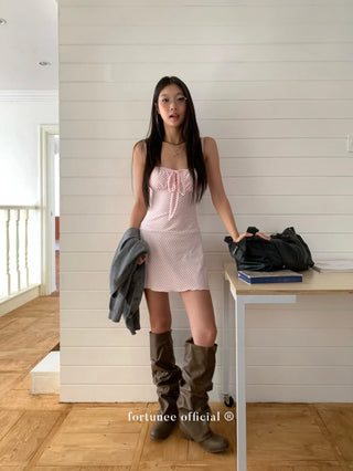 striped spaghetti dress