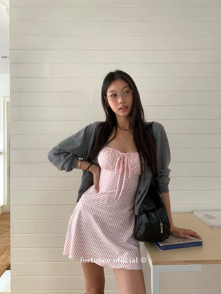 striped spaghetti dress