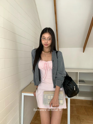 striped spaghetti dress