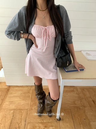 striped spaghetti dress