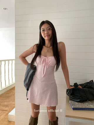 striped spaghetti dress