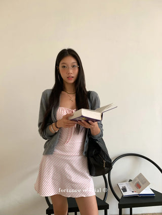 striped spaghetti dress