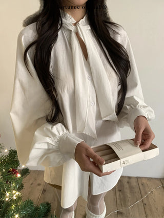 lantern lace-up shirt