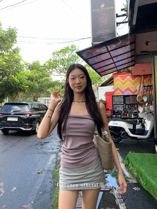 purple tube top
