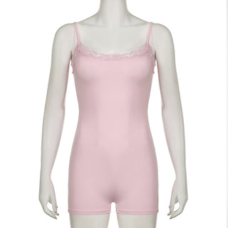 Slim lace suspender dress