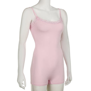 Slim lace suspender dress