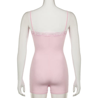 Slim lace suspender dress