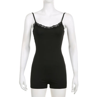 Slim lace suspender dress