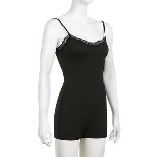 Slim lace suspender dress