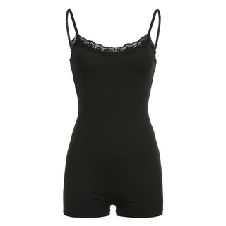 Slim lace suspender dress