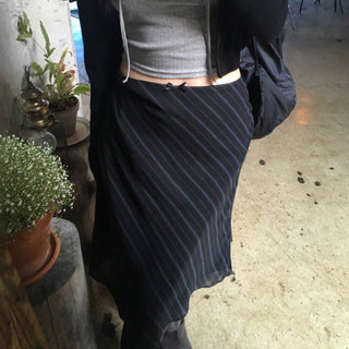 Stripe chiffon skirt
