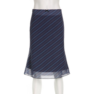 Stripe chiffon skirt